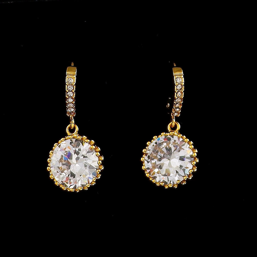 Kendra Scott Retro Round Stud Earrings Zircon